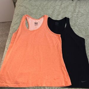 Nike Women's Tank Tops - Coral and Black